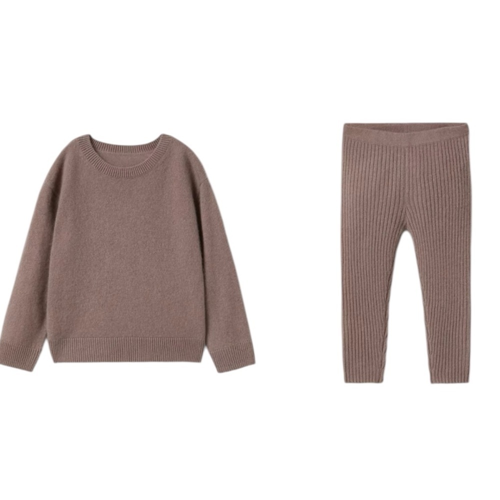 Zara| Kids Pink/Mauve Cashmere Knit Pullover and leggings set- Size 3-4 years